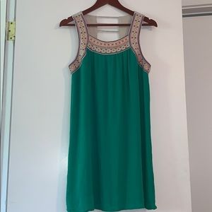 Green/multi colored dress